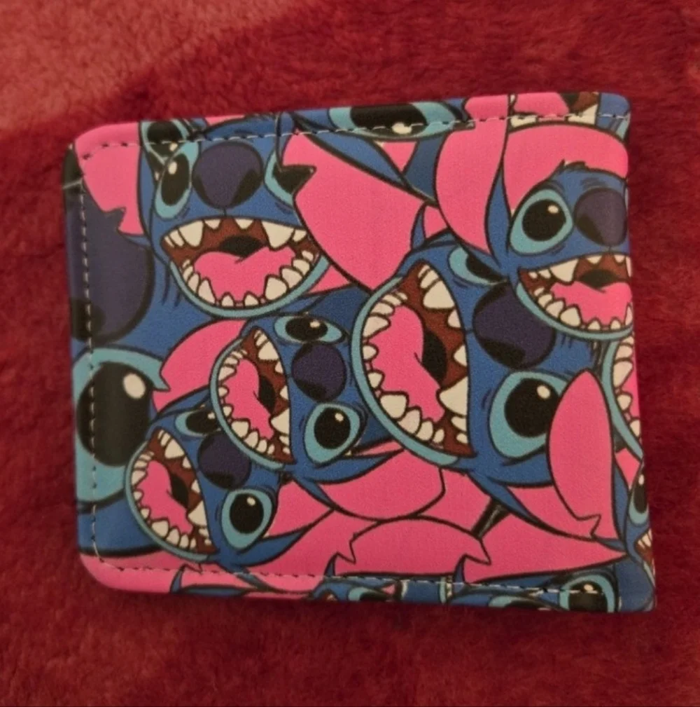 New lilo and stitch anime manga leather wallet
